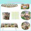 Jungle Animal Zoo Birthday Party Decorations For Boys Jungle Theme Party Supplies For 1st Birthday Tableware Included