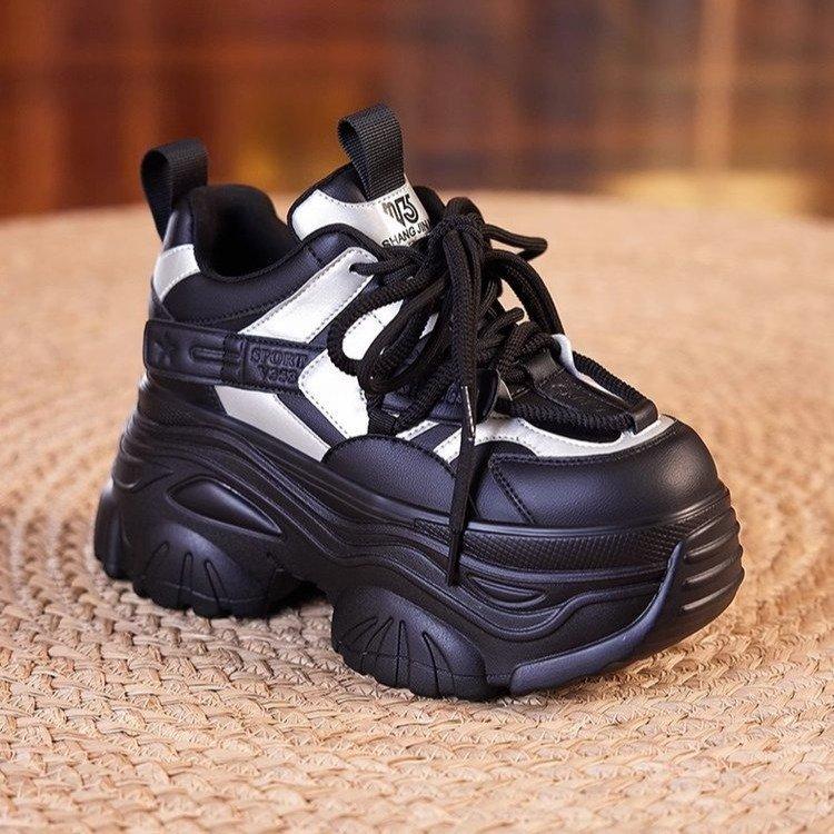 Dad Shoes Small Thick-soled Heightening Women's Shoes Autumn New Sports and Leisure Shoes Muffin Shoes