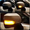 2pcs Led Dynamic Turn Signal Light Sequential Side Mirror Reflector Yellow Light Compatible For