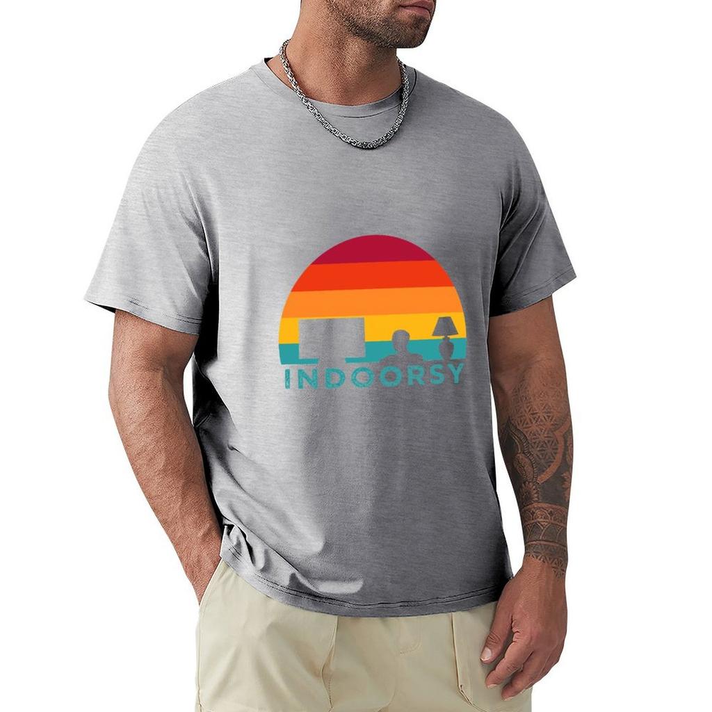 Funny Indoorsy Rather Be Inside Indoors Streaming Meme Gift T-Shirt Anime Tshirt Blouse Heavy Weight T Shirts For Men