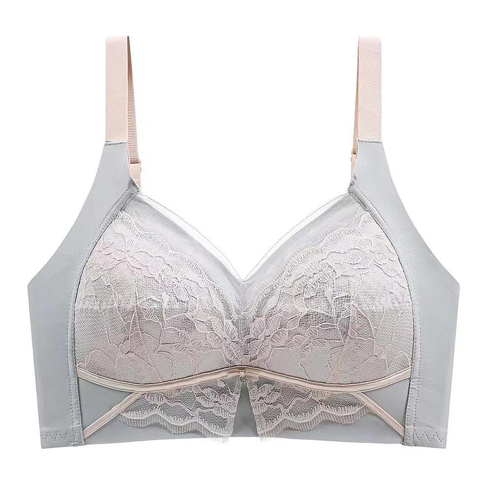 Summer Adjustable Large Chest Display Small Lingerie for Women Without Steel Rings, Thin Style Large Size Collection and Anti Sagging Breast Bra