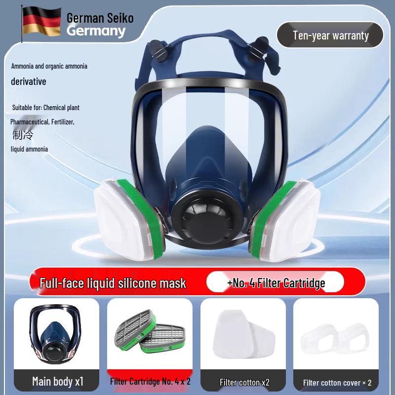 Advanced Full-Face Gas Mask for Spray Painting & Chemical Protection