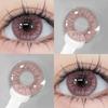 Eyeshare 1 Paar rosa Kontaktlinsen für die Augen natürliche rosa Linie Augenkontakte Schönheit Studenten jährliche Kosmetik