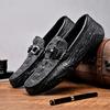 Crocodile Pattern Loafers Shoes Men 2024 Spring Clasicc Comfy Man Flat Moccasin Fashion Shoes Men Slip-on Boat Shoes Casual Shoe