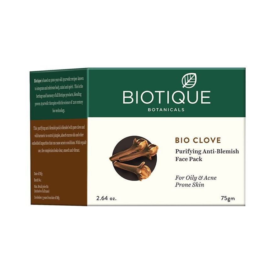 Ansiktsmaske med nellik: anti-pigmentering (75 g), Bio Clove Face Pack, Biotique