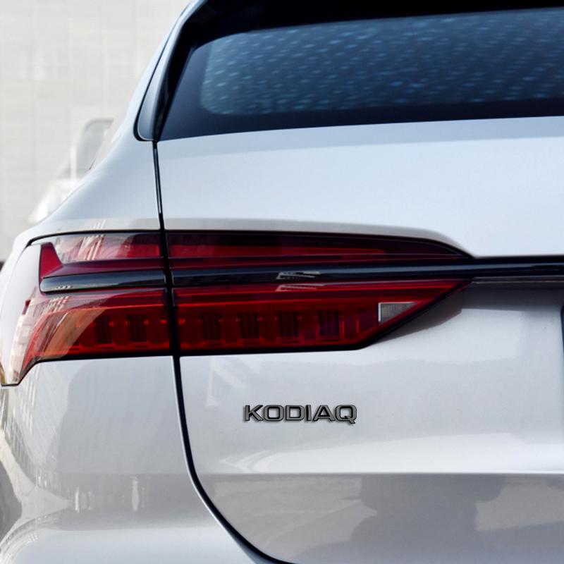 ZDVK6 Car Emblem Metal Badge Logo Body Decals Sticker For Skoda KODIAQ Glossy Black Matte Black Auto Accessories
