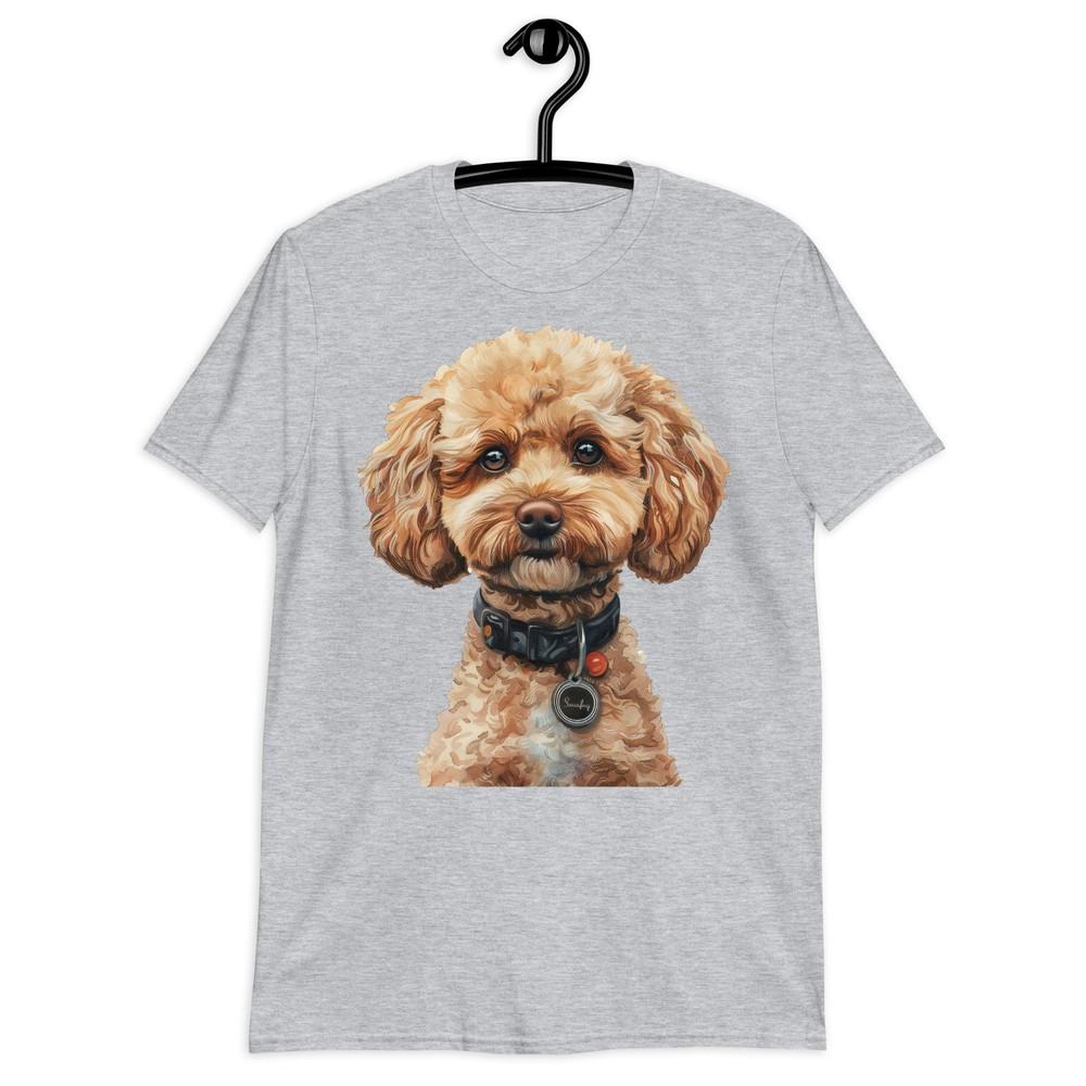 

Милая футболка унисекс с коротким рукавом и графикой пуделя - Комфорт и стиль! M