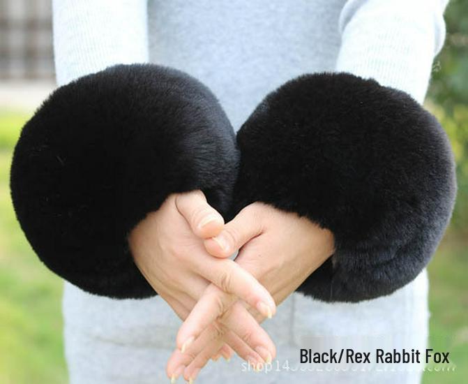 Women's Fluffy Faux Fur Wristband & Cuff Sleevelets