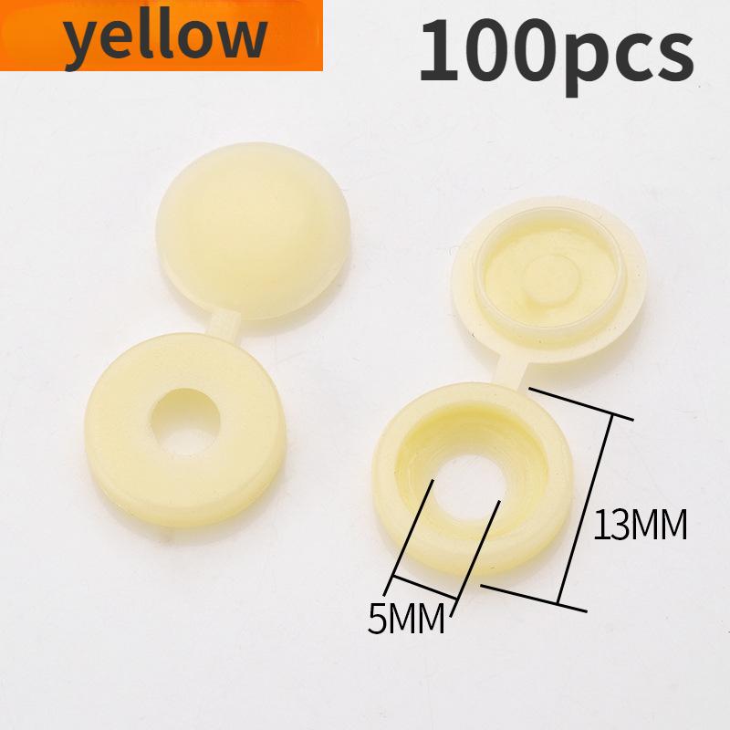 100Pcs Screw Bolt Cover Plastic Cap High Quality Hinged Protective Cap Button For Car Furniture Decorative Nuts Bolts Hardware