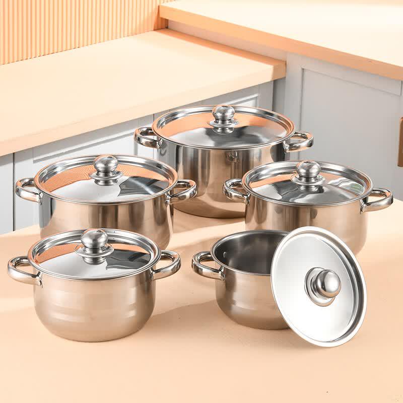 

Wutuo Golden Stainless Steel Double-Handled Soup Pot Set