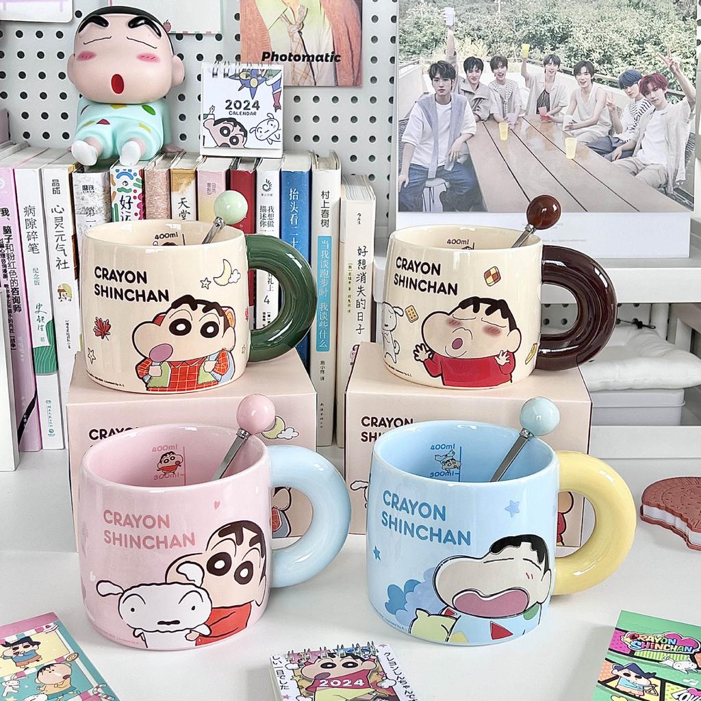 Ceramiczny kubek Crayon Xiaoxin dla chłopców i dziewczynek prezent urodzinowy kubek dla pary dziewczyna praktyczna pamiątka pudełko prezentowe