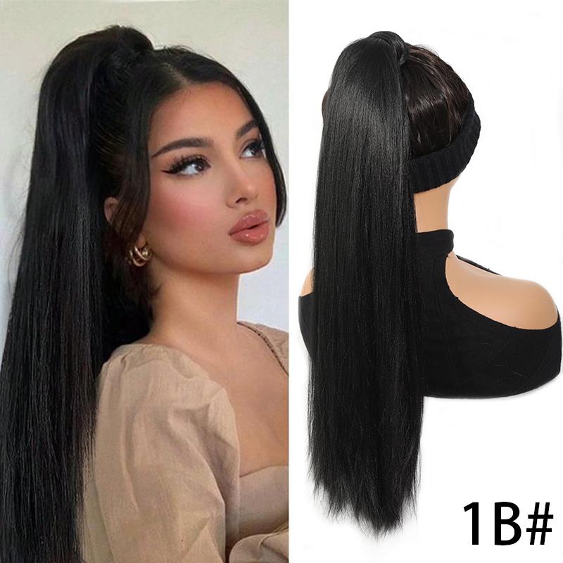 

Волшебная наклейка Жак Прямой хвост Женский парик Синтетический парик Волшебная наклейка длинный прямой хвост термостойкий легко носить