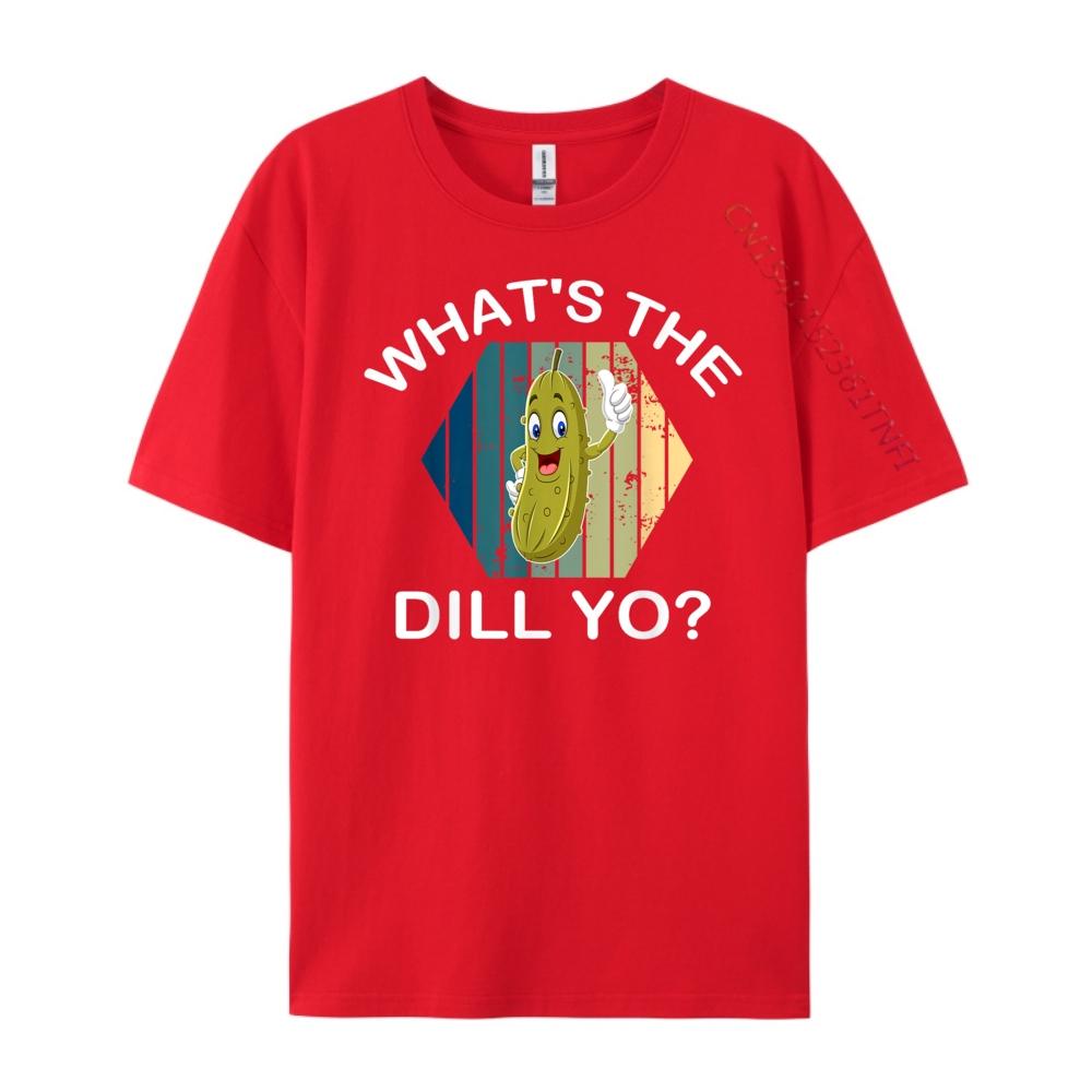 Funny Pickles What The Dill Yo Dill Pickle White Graphic Tee Harajuku Leisure Men Free Shipping Clothes Hip Hop S