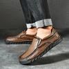 38-46  HOHO FAIR  Spring/Fall Outdoor Leather Shoes Mens Car Driving Shoes Leather Large Size Ankle Boots Casual Shoes