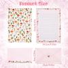 54Pcs Stationary Paper and Envelopes, Letter Writing Paper, Cute Writing Stationery Warm Floral Themed Stationary Kit, Lined Papers for Invitations