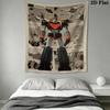 Grendizer Goldorak Wall Tapestry Aesthetic Wall Hanging Printed Fabric Blanket Decorative Tapestries for Bedroom Living Room Home Decor
