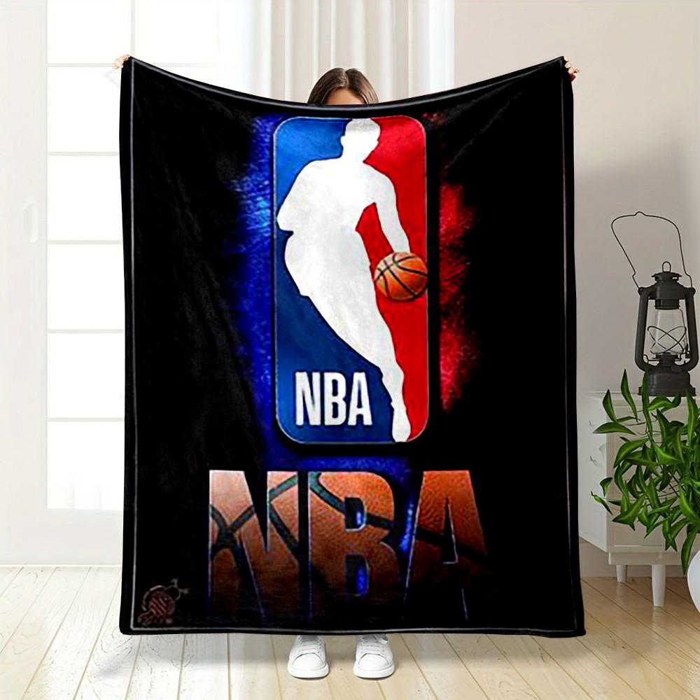 Couverture à Design Thème Logo NBA - Couverture en flanelle pour chambre à coucher, salon, canapé et canapés pour sieste.