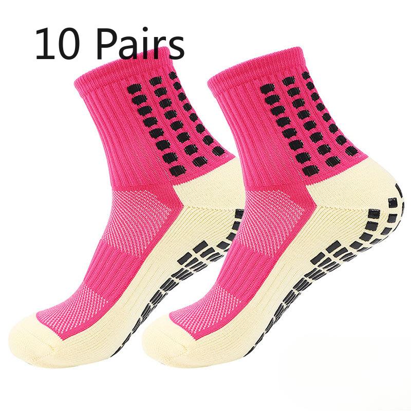 10 Pairs of Men's Spring and Autumn Running Basketball Football Sports Towel Bottom Non Slip Tube Socks
