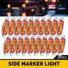 Red Amber 4" Marker Lights 3LED Clearance Side Light Truck Trailer RV Waterproof