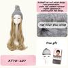 Women's Winter Wig Hat Knitted Hat Long Wave Straight Hair Synthetic Hat Wig