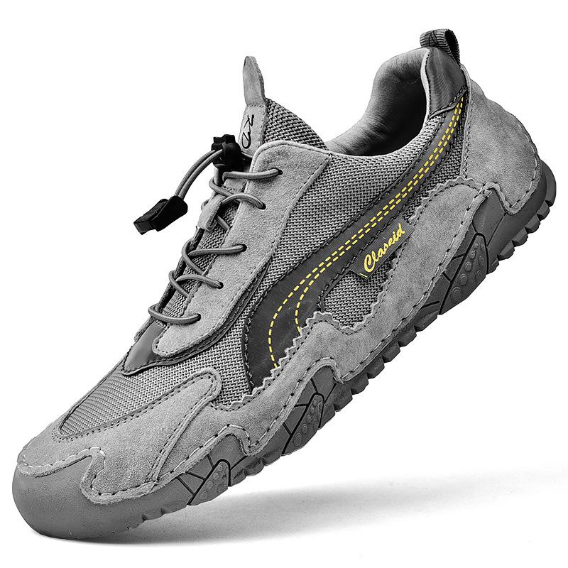 

Large size men s shoes mesh comfortable and breathable fashion versatile casual shoes Korean version trendy sports shoes non-slip shoes 38 серый