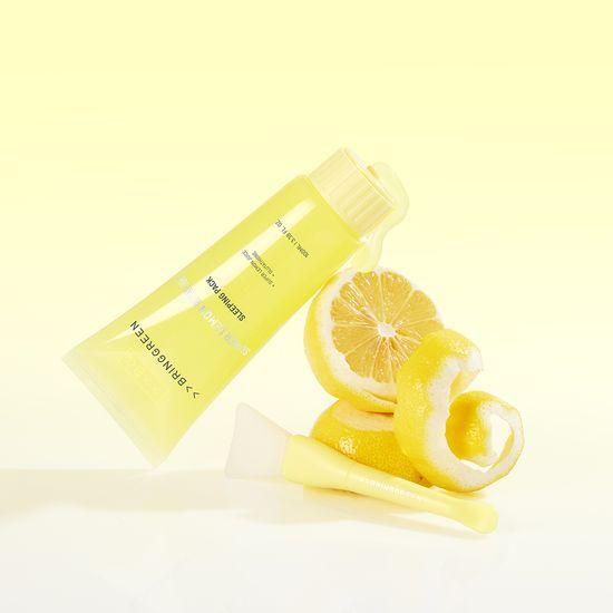 Bring Green Super Lemon Glutathione Sleeping Pack 100mL (+Silicone Brush)