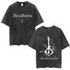 Washed Vintage Game Bloodborne Fear The Old Blood T Shirt Men Women Casual Oversized Tshirt Male High Quality Cotton Tshirts