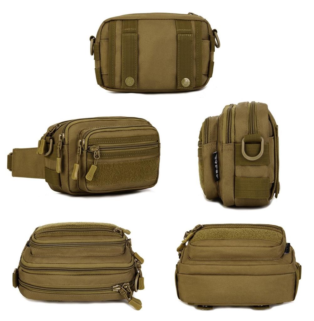 Phoenix Ikki Lightweight Small Item Storage Bag for Money Waist Outdoor Mini Black Multi-Purpose Work, Collection, Camouflage, Waterproof, Travel,