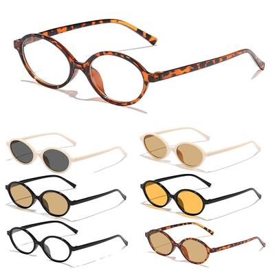 Fashion Small Frame Small Round Sunglasses Plastics UV400 Protection Oval Sunglasses Travel Eyeglasses for Men Women