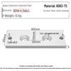 Aluminum Right Angle Connection Plate for Inner Side Butt Joint Reinforcement