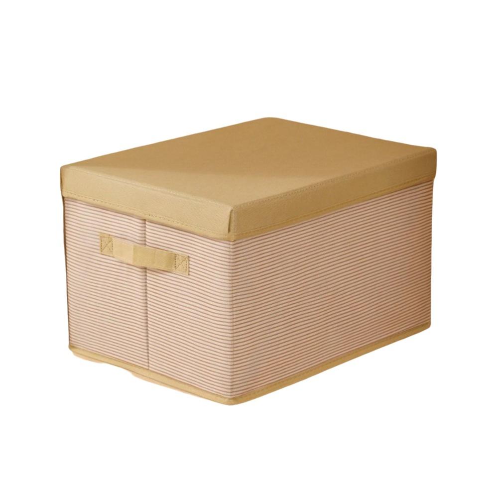 

Large Capacity Cover Clothes Storage Box Dust-proof Sorting Moving Box Daily Necessities S бежевий