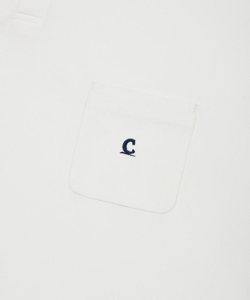COVERNAT Signature Symbol Pocket Polo Shirt White