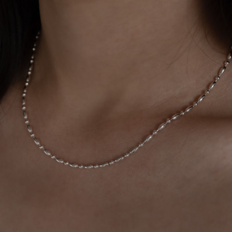 youngglow silver925 rhythm ball necklace (2color)