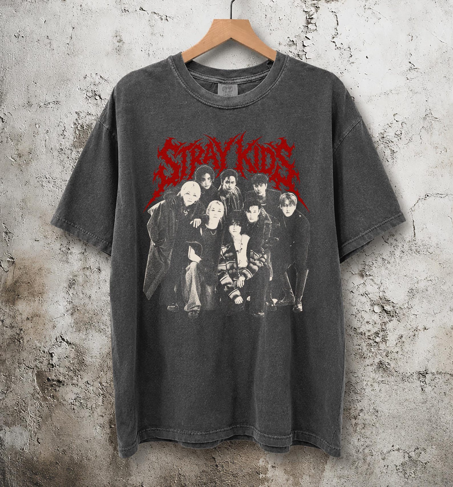 Stray Kids Vintage Ate Album Graphic T-Shirt, SKZ Kpop World Tour Tee S