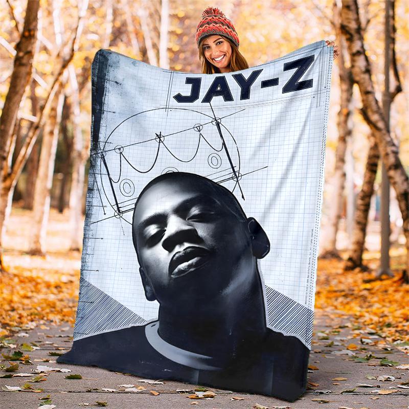 Jay-Z Flannel Blanket Soft All-Season Throw, Design for Camping, Car Travel, Hiking Sofa, Bed, Office Perfect Gift for Parties
