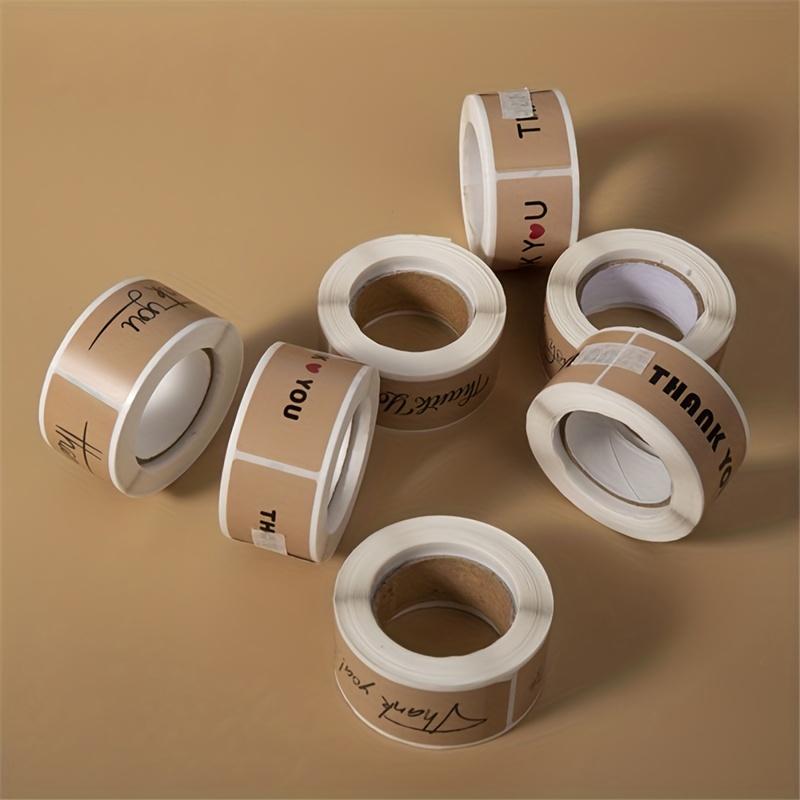Adhesive Kraft Paper Thank You Stickers for Sealing & Baking - Cake Stickers for Order Packaging