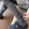 New Japanese Sweet Knitted Socks Hollow Out Beige Leggings Stockings For Women Girls Winter Warm Fashion Lolita Jk Hosiery Socks