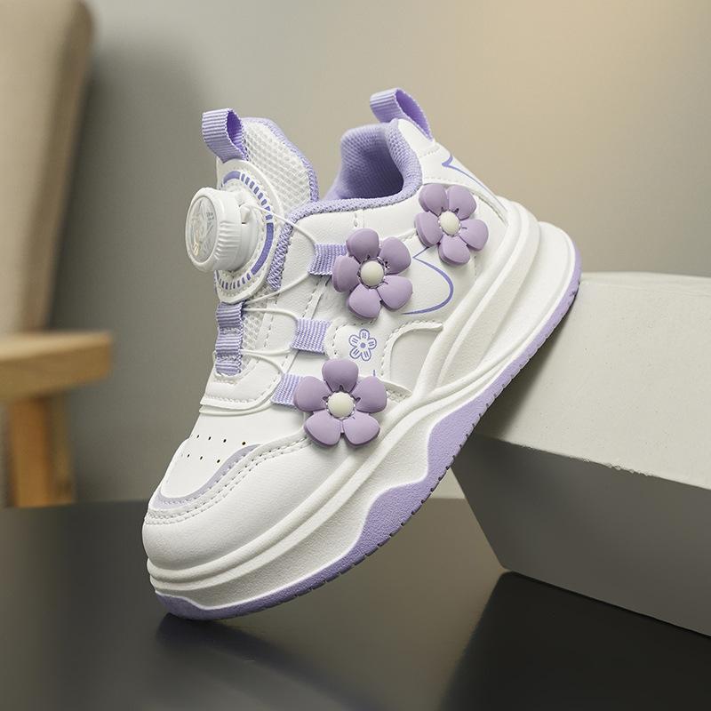 

Детская парусиновая обувь осень девочки модная обувь 2025 новая высокая стоимость девочки маленькие белые туфли студенческая спортивная и повседневная обувь 37 фиолетовый