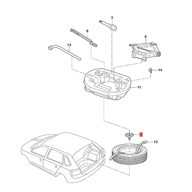 Śruba mocująca koła zapasowego z momentem obrotowym 30 Nm do MK6 Stabilne mocowanie w różnych warunkach drogowych 22G803899