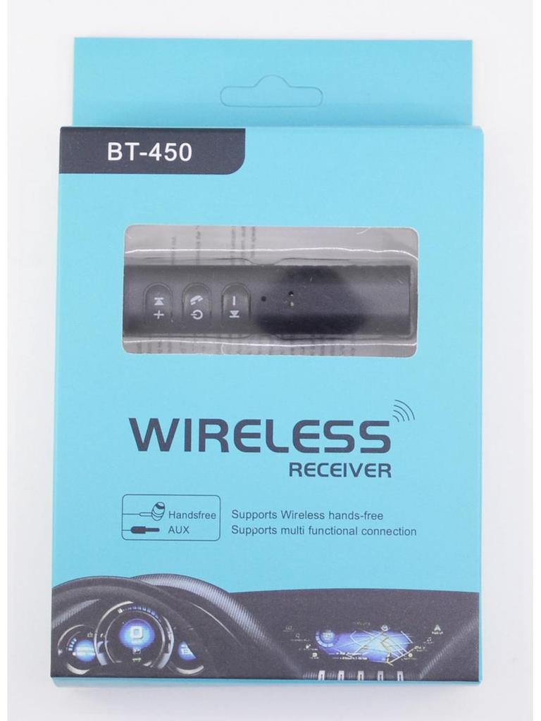Bluetooth Car Handsfree Audio Receiver 3.5mm Adapter 450