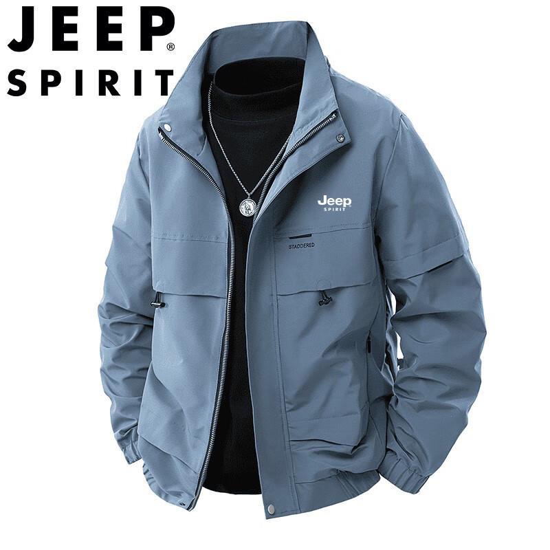 JEEP SPIRIT Men's Stand-Collar Casual Jacket