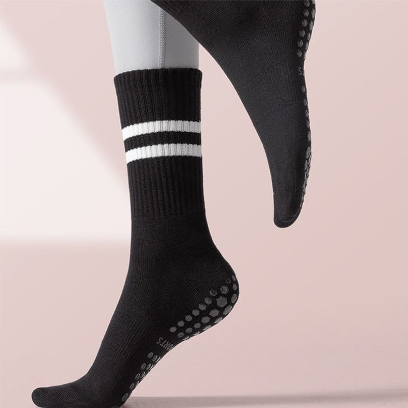 

Spring Non Slip Knee Socks Yoga Socks Children Non Slip Silicone Indoor Fitness Pilates Women s Sport Socks Black