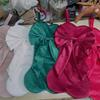 Velvet Bow Christmas Stocking Gift Bag - Festive Home Decor
