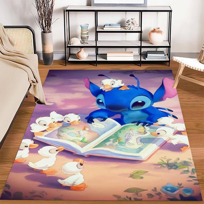 Stitch Cartoon Carpets and Rug 3D Printing Carpet Floor Mat Living Room Bedroom Large Area Soft Carpet-JM012