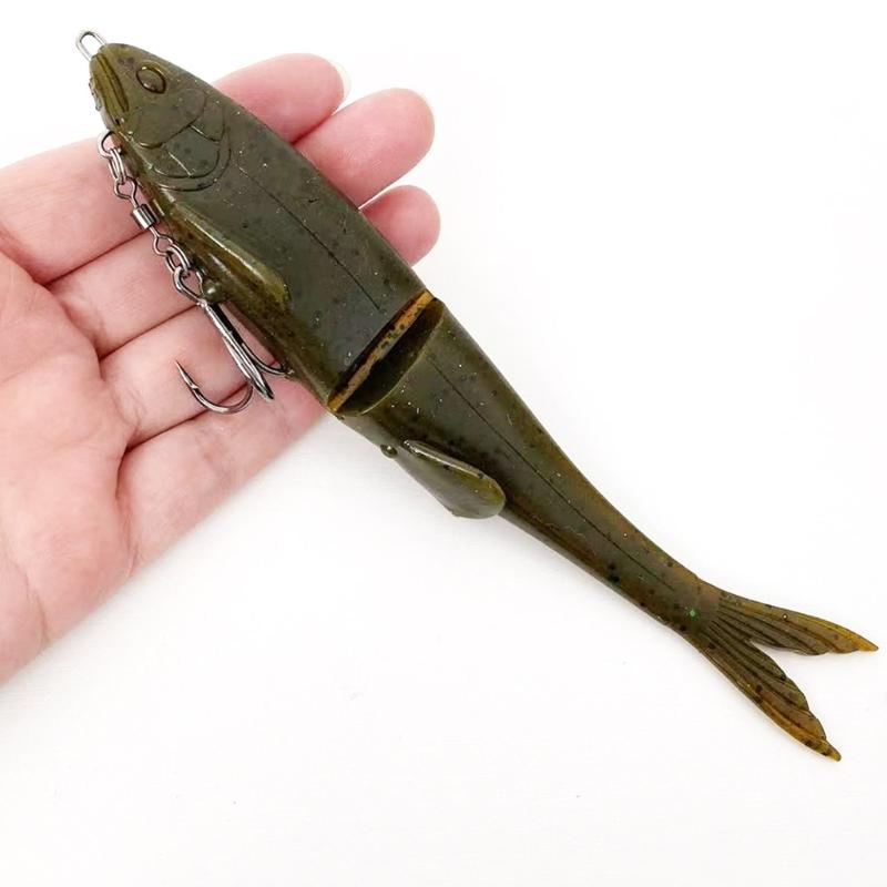 12cm/17cm Soft Fishing Lures with T Shape Tail, Simulation Fishing Swimbaits Artificial Baits Slow Sinking Fish Lures