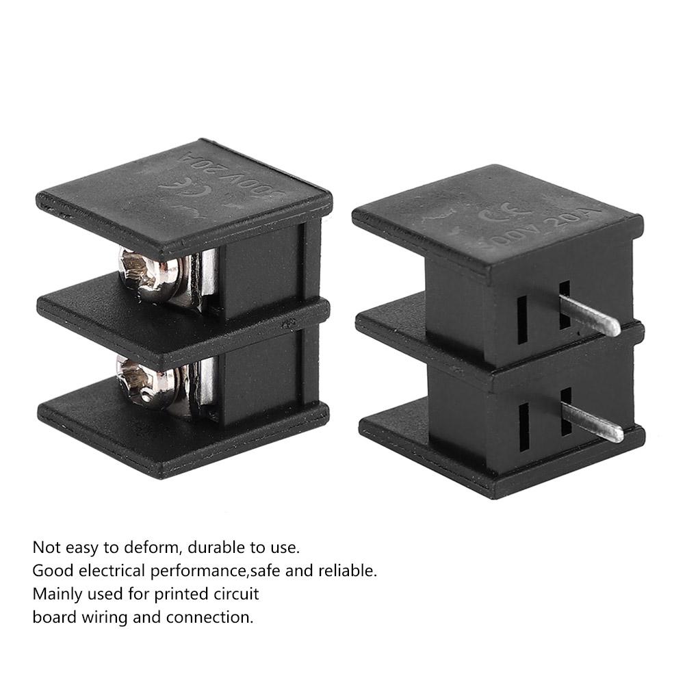 50pcs 2 Pin 7.62mm Pitch Circuit Board Wiring Barrier Terminal Blocks Electrical Connector