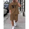 Men's Short-sleeved Shorts Set Casual Fashion Simple Sports Suit Breathable Unisex Sports Clothing