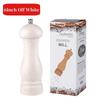 Wooden Manual Salt Pepper Grinder Set Spice Shaker Gradient Color Pepper Mill With Strong Adjustable Ceramic 6/8inch Grinder
