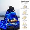 1PC Sonic Poster Outdoor Flannel Throw Blanket - HD Printed Lightweight Soft Warm All-Season Blanket for Sofa, Bed, Travel - Machine Washable