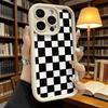 Black and White Checkerboard Soft TPU Shockproof Case For Xiaomi Redmi Note 15 14 13 12 11 Pro Anti-Fall Protective Back Cover